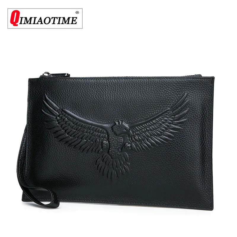 2018 New Men's Bag Leather Embossed Clutch Personality Casual Luxury Handbags Men Bags Designer | Багаж и сумки