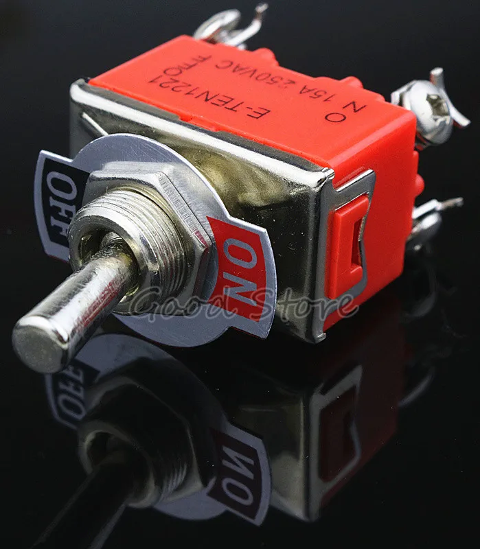 1 шт. E-TEN1221 15A 250VAC 4PIN ВКЛ-ВЫКЛ тумблер кулисный переключатель питания микропереключатель оранжевый
