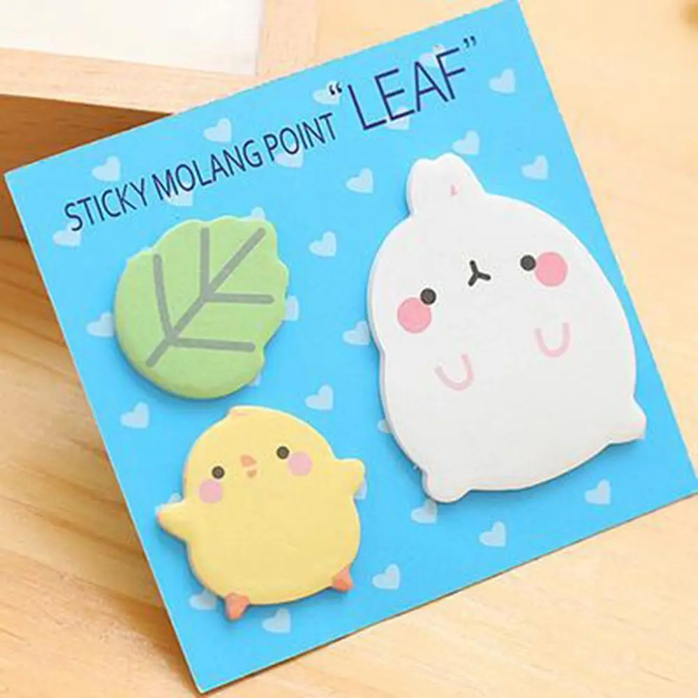 Blue Милые животные Kawaii Кролик цветок Friut Sticky memo pad Sticky Notes Закладка школьные канцелярские принадлежности Papeleria - Цвет: Blue