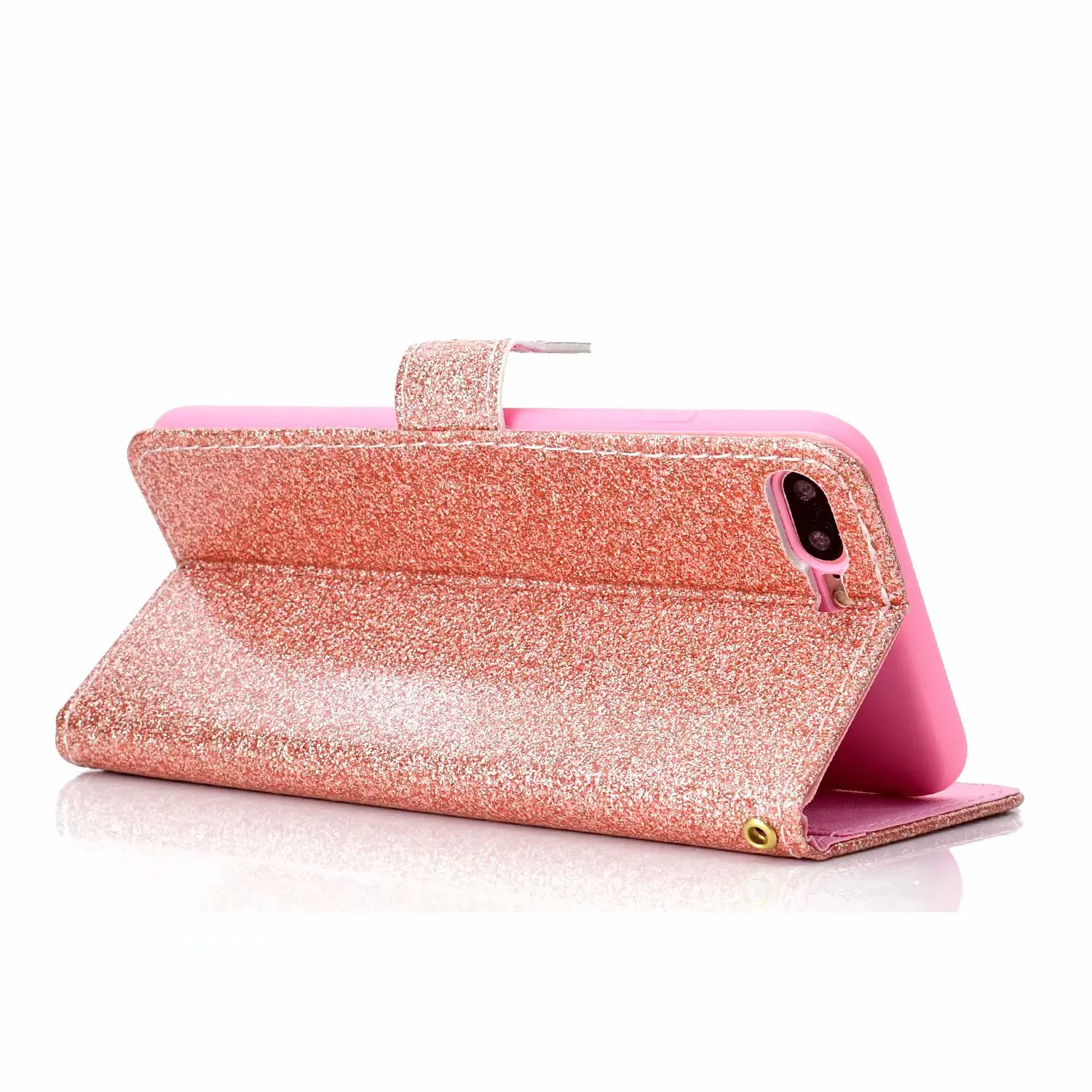 Fashion Shiny glitter wallet PU Leather Card Phone case For iPhone 6 6s 7 8 Plus X Flip Cover Pouch Slot Protective shell Funda | Мобильные