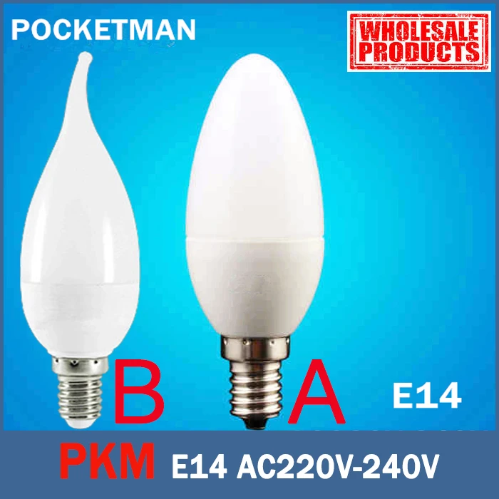 E14 светодиодный лампы в форме свечи 2835 SMD 6 Вт свет теплый/холодный белый домашняя