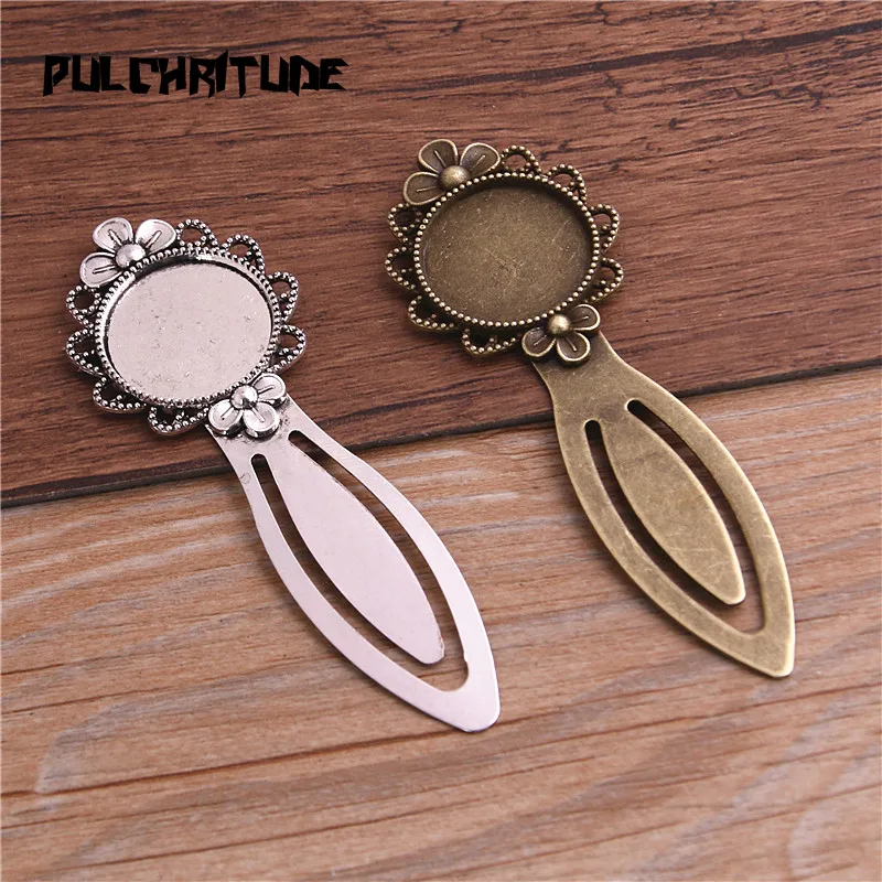 PULCHRITUDE 2 шт 20 мм Внутренний размер пять цветов Винтажный стиль ручной работы Закладка кабошон базовая Камея Установка 28*83 мм