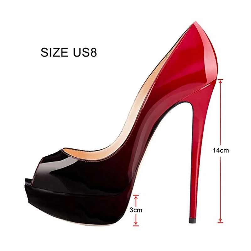 Туфли лодочки женские на высоком каблуке с открытым носком размеры 34 46|peep toe