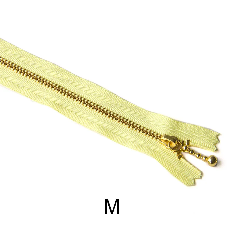1 шт. YKK 3# золотой зуб металлическая молния закрытый конец не замок DIY сумка кошелек Zipppers Лоскутные аксессуары - Цвет: M