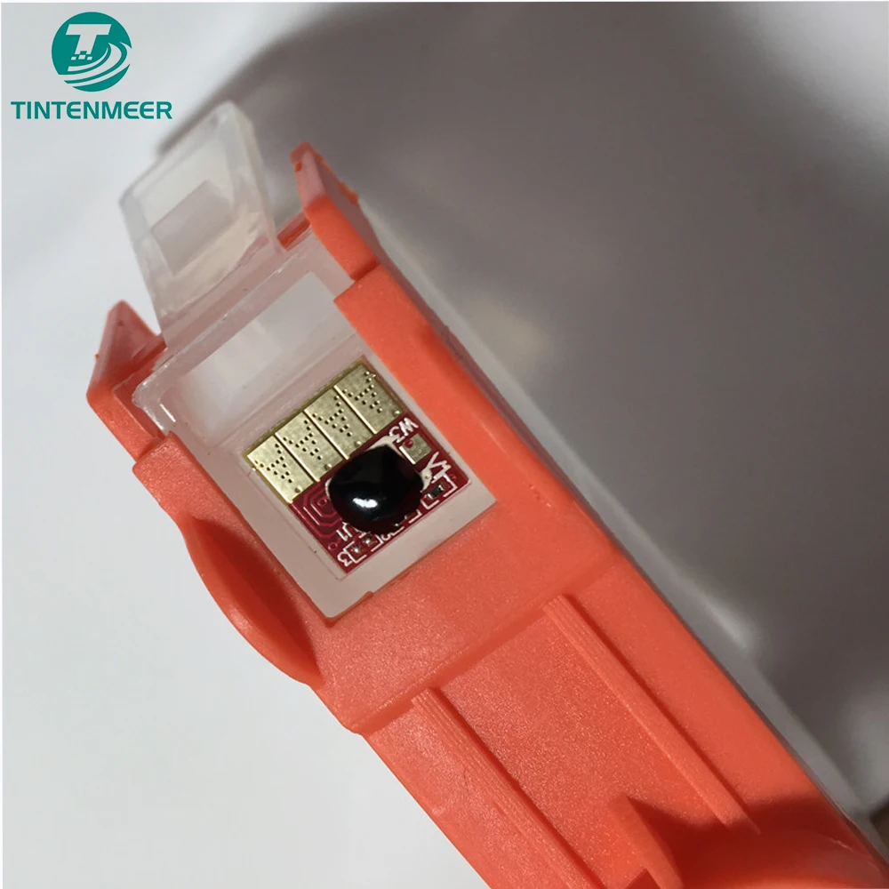 

TINTENMEER excellent quality Refillable cartridge Auto reset chip compatible for HP 564 5 color to C309a C309g C310a C410a C510a