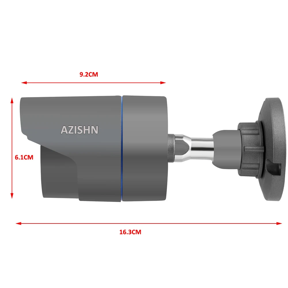 AZISHN ONVIF Проводная аудио IP камера 720P/960P/1080P H.264 Сетевая P2P микрофон захват