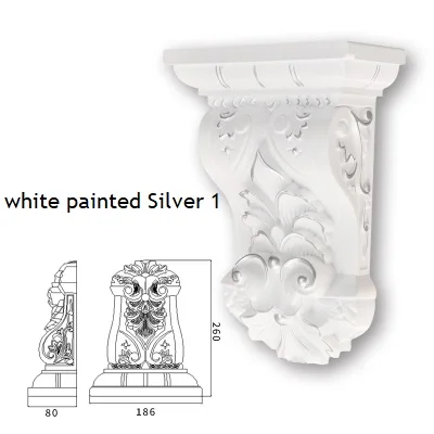 Европейский 26*18,6*8 см пластик Corbel Corbels архитектурная мебель украшения золото серебро античная Ручная роспись - Цвет: 3