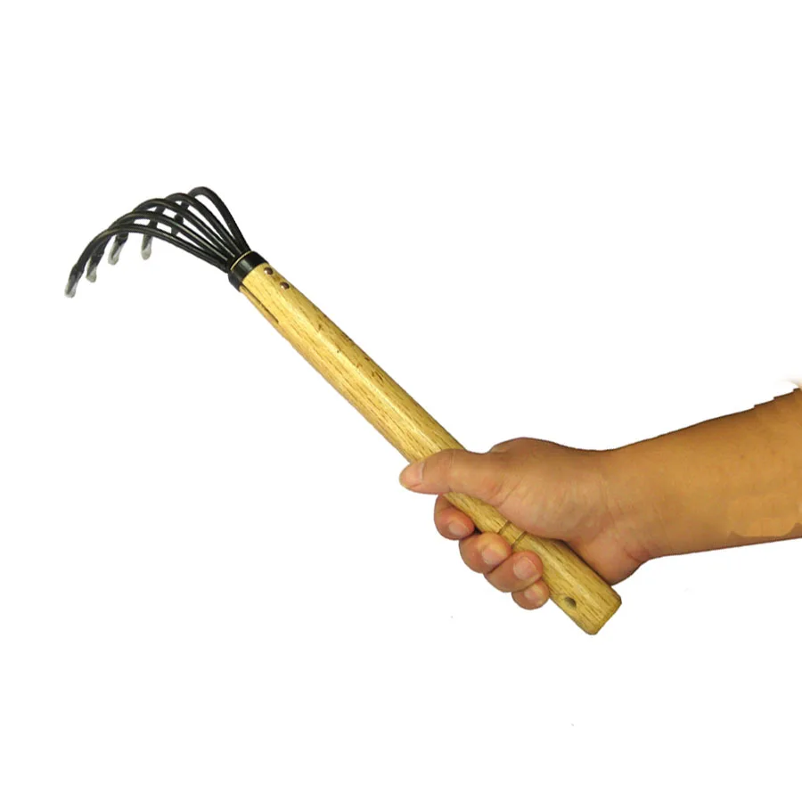 # Durable 5 Tine коготь грабли культиватор морепродукты с деревянной ручкой