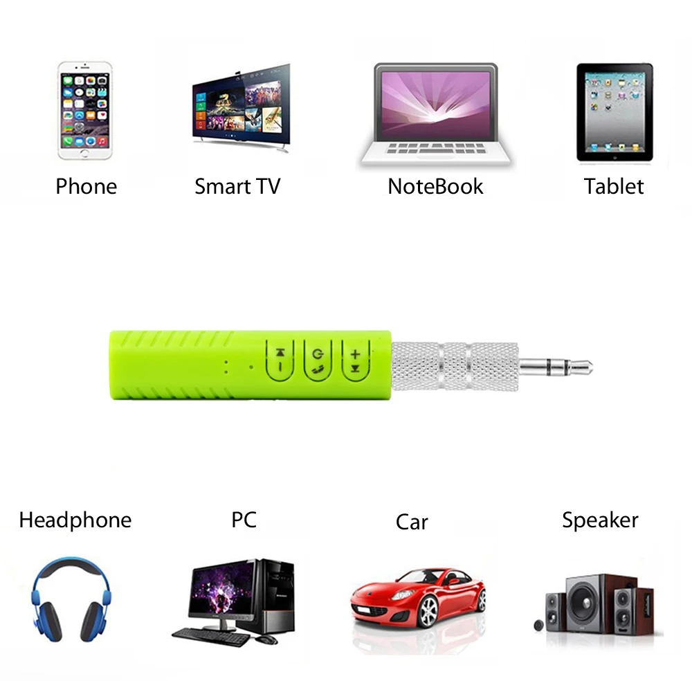 Комплект беспроводного автомобильного Bluetooth приемника Vexverm 3 5 мм с разъемом Aux и
