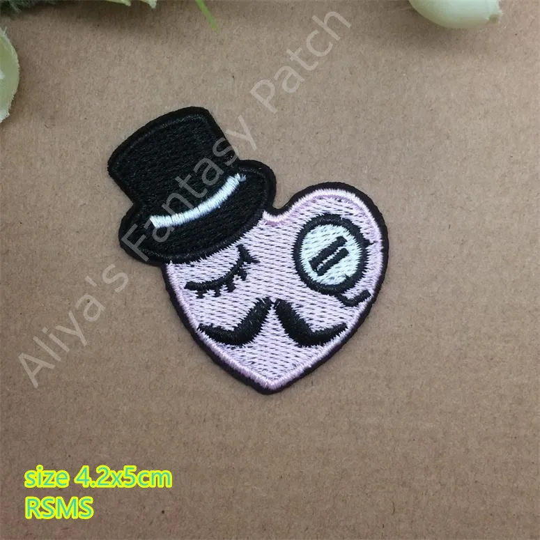 1 шт. вышитые термоклейкие нашивки в форме сердца для шляпы тканевые аксессуары