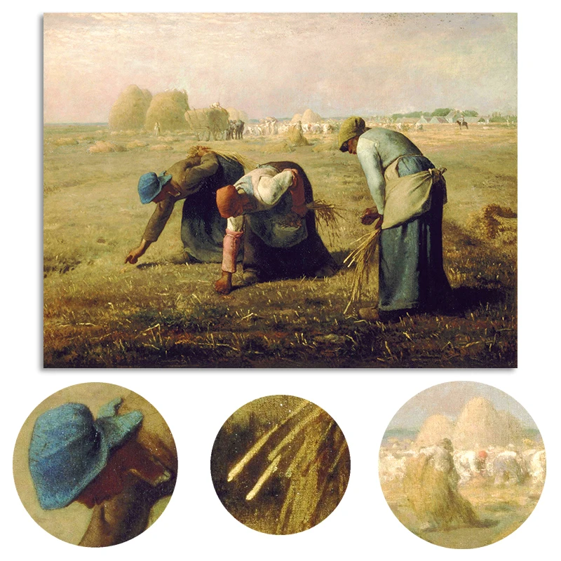 The Gleaners by Jean Francois Millet холст с принтом постер искусство классические картины