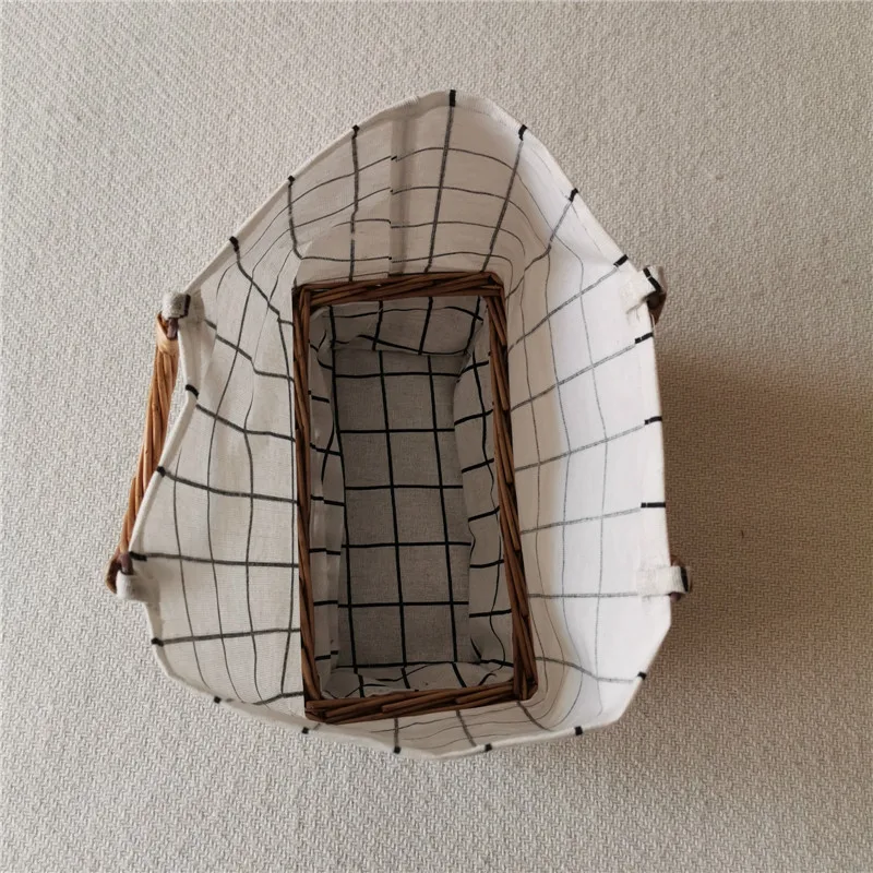 Повседневные женские сумки в клетку новинка вместительная Льняная сумка-тоут