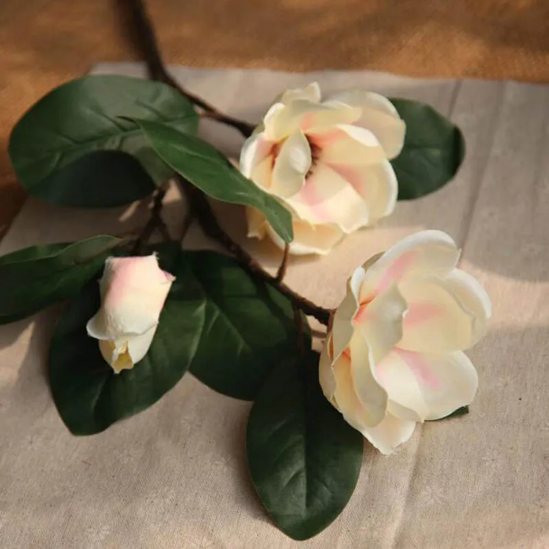 light pink 75 см длинные Магнолия Искусственные цветы Шелковый цветок орхидеи моделирования цветы бутоны Свадебная вечеринка Декор DIY украшения дома подарки - Цвет: light pink