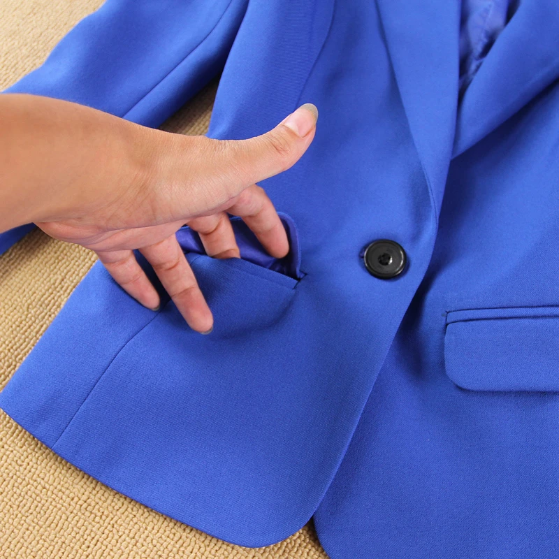 Женский Осенний модный костюм женский деловой куртка и длинные секционные