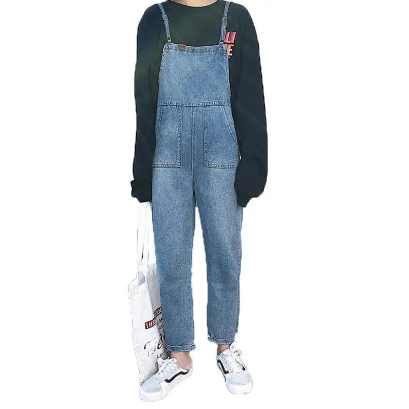

2018 New Women Ripped Denim Jumpsuits Casual fashion Loose Slim Thin Rompers Stretch Simple Denim Pencil Overalls Dungarees