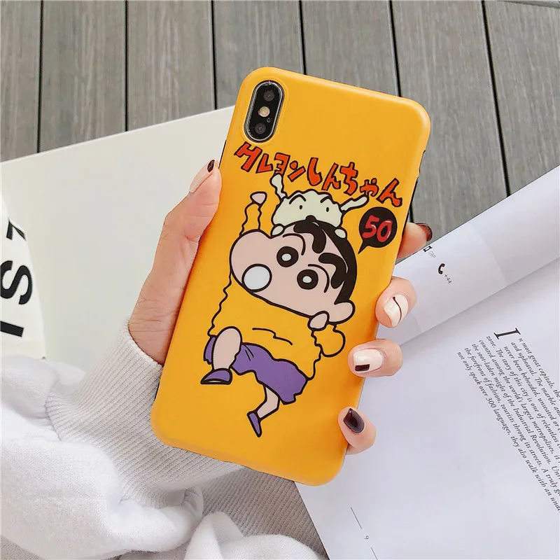 Японский мультфильм Crayon Shin-chan чехол для телефона iPhone X XR XS MAX 7 8 6 6s plus задняя крышка