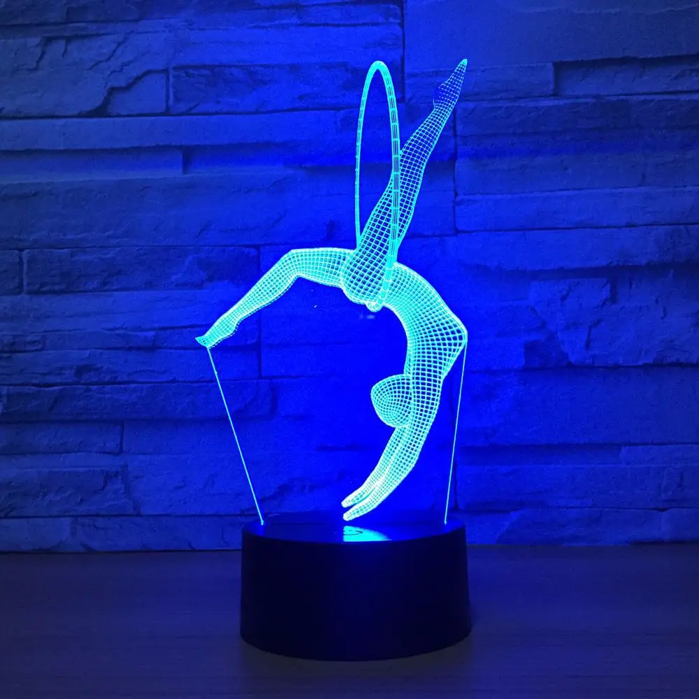 Художественная Гимнастика Йога 3D USB светодиодный светильник питание от 3