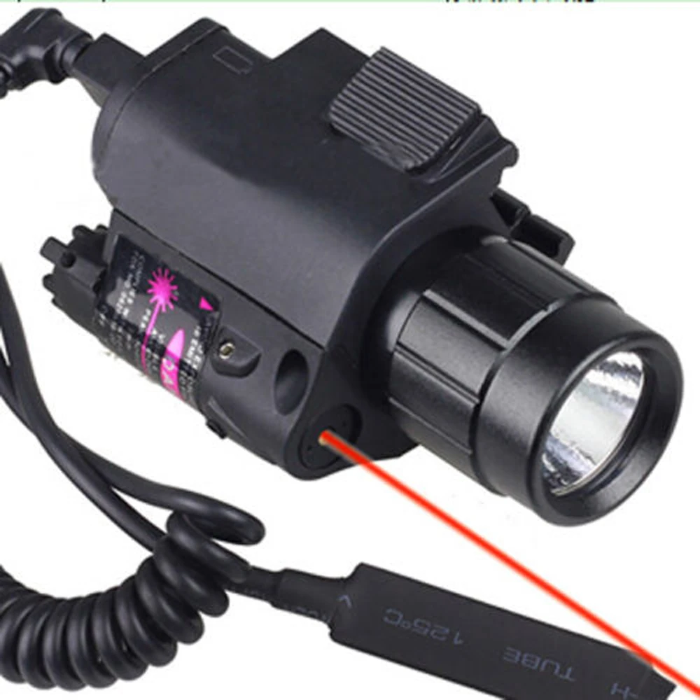 Пистолет красный лазерный комбо охотничий прицел 650 нм тактический светодиодный