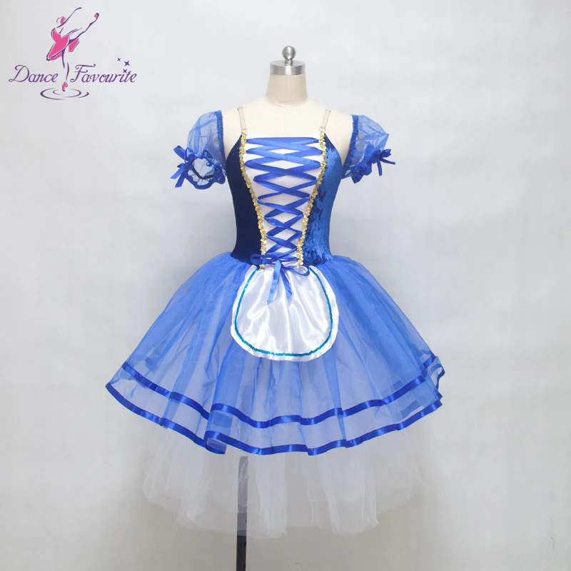 Популярное Новое высококлассное синее романтическое балетное платье пачка