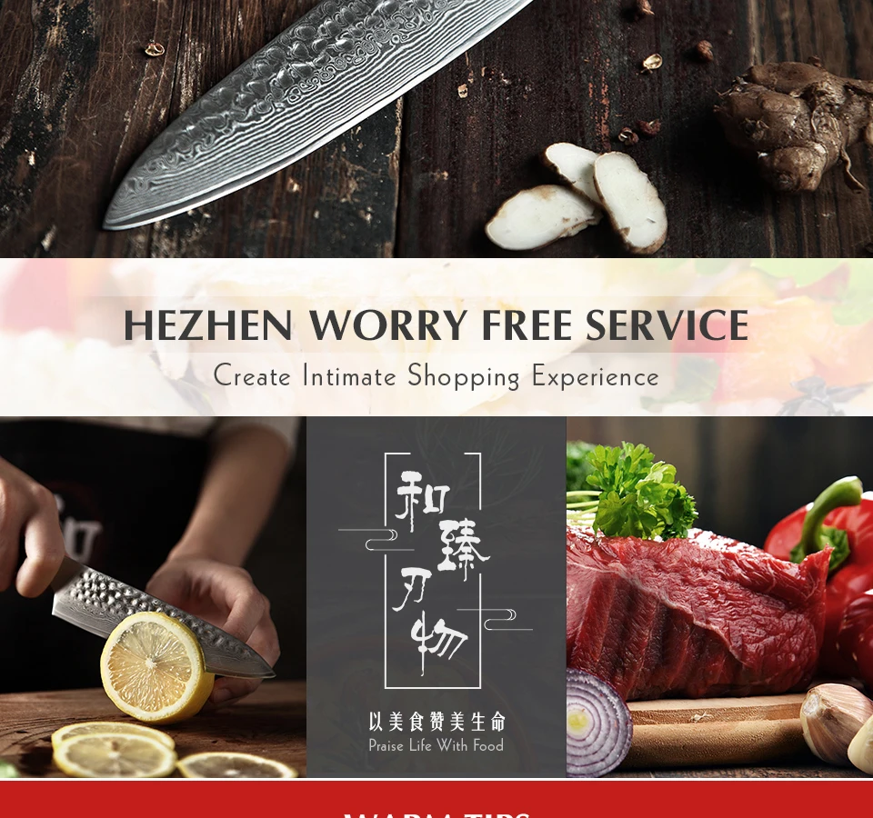 HEZHEN 5-коммунальные услуги Ножи Кухня 67 Слои Дамаск Сталь высшего качества нож для очистки овощей Ножи Пособия по кулинарии инструмент Мадагаскар палисандр ручка