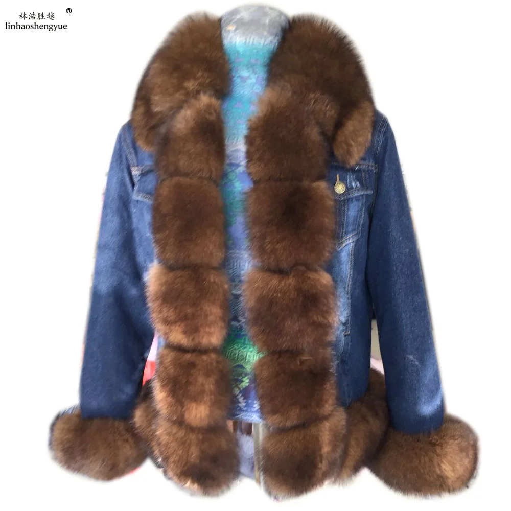 

linhaoshengyue Fox fur coat