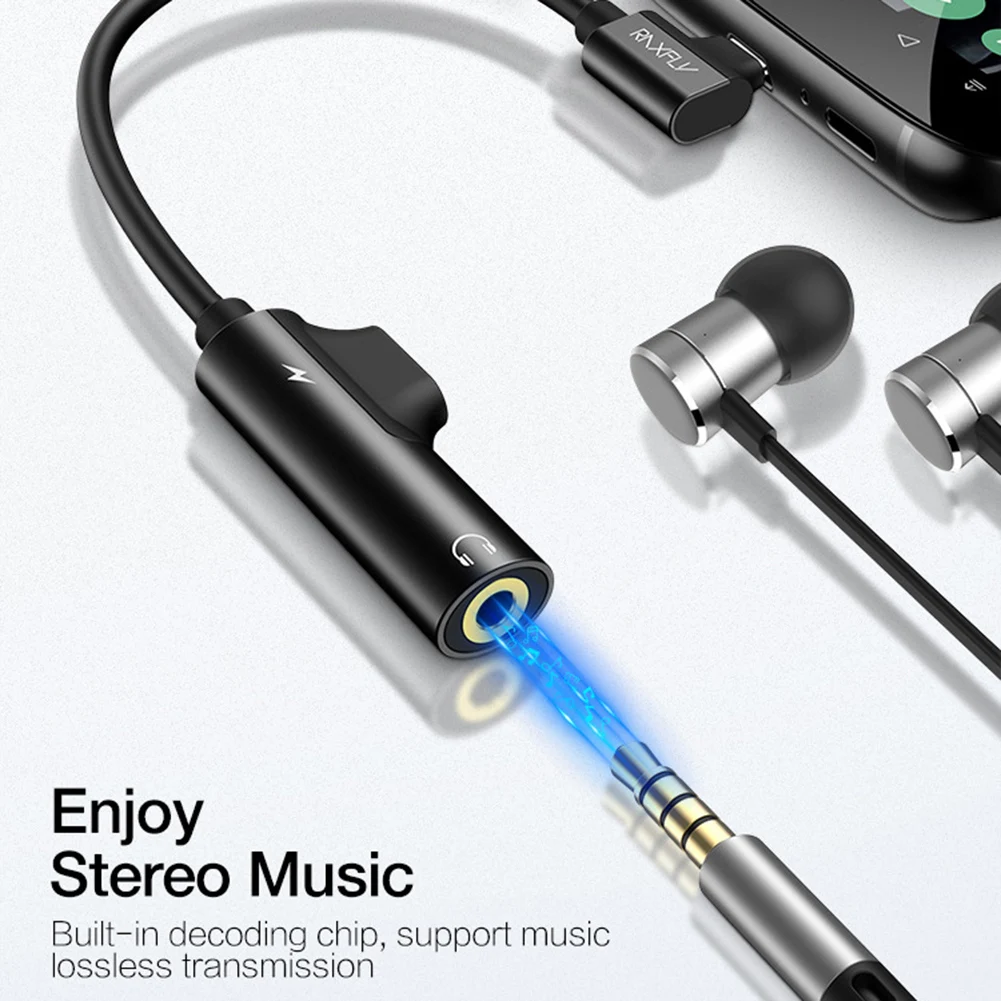 RAXFLY 90 Degree Elbow Type C Male to Female Charge Earphone Audio Adapter Cable |