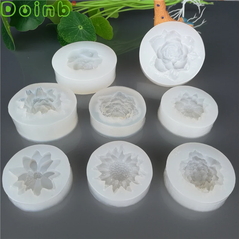 Цветок розы ромашки Мягкие силиконовые формочки помадка шоколадный торт