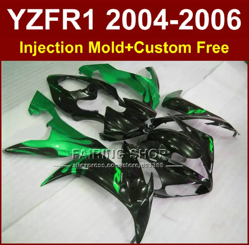 Комплекты обтекателей из АБС-пластика для YAMAHA R1 2004 2005 2006 YZFR1 04 05 06 YZF1000 черные