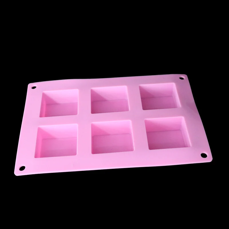 1 шт. 6 отверстий квадратное ручное мыло холодного приготовления силиконовая