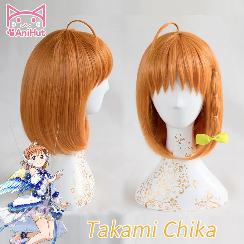 【AniHut】Takami Chika Anime Love Live Sunshineคอสเพลย์วิกผมสังเคราะห์ผมLoveLive Takami Chika Love Live Anime Cosplay Wigs