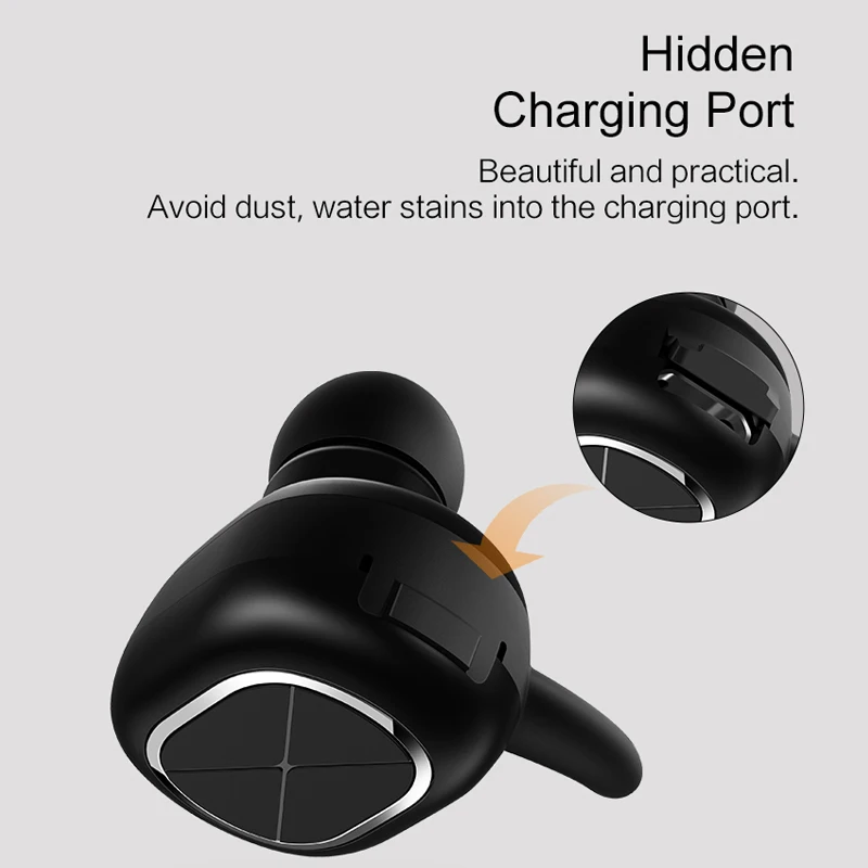 USAMS вкладыши Беспроводной Bluetooth V4.1 наушники 2 в 1 Smart Connect HD Шум снижение Hands free