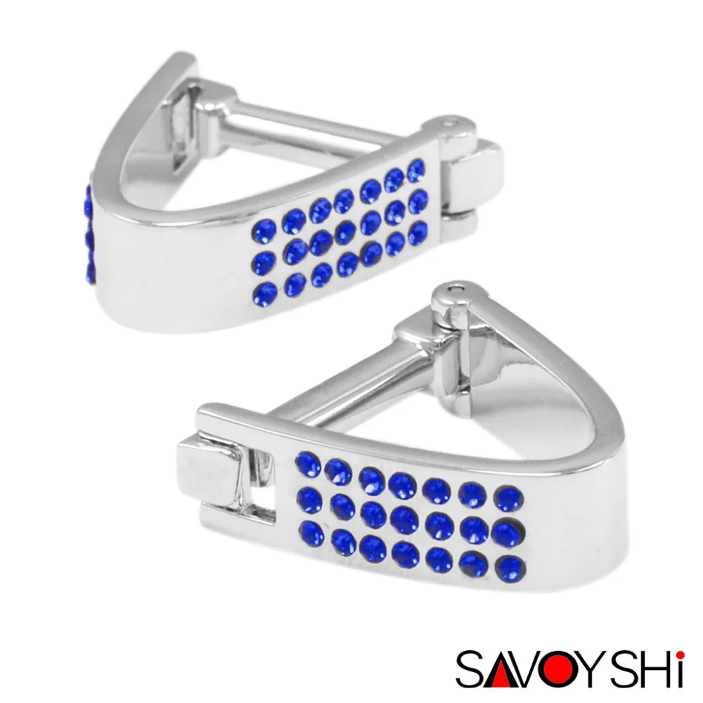 Роскошные запонки с кристаллами для мужчин аксессуары манжет