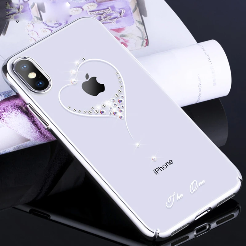KINGXBAR Роскошный чехол для iphone Xs Max случае Блеск Кристалл PC гальваническим телефон