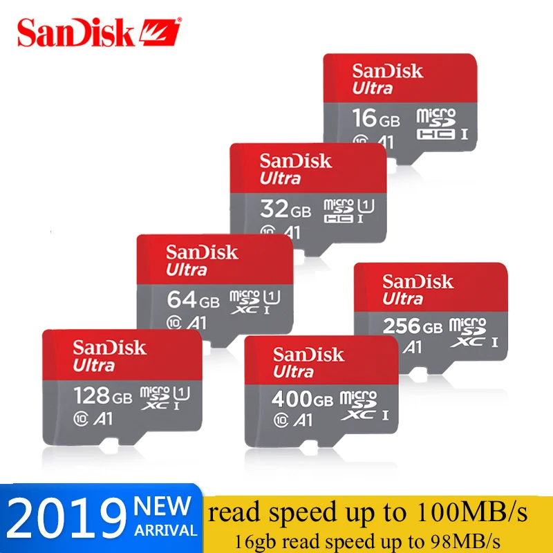 Карта памяти SanDisk A1 400 Гб 256 ГБ 200 128 64 U3 100 МБ/с. микро sd карты Class10 UHS 3 флэш Microsd TF/sd