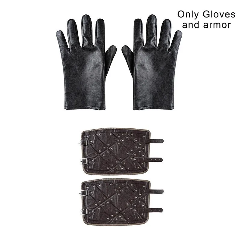 Only Gloves armor Костюм для косплея «Игра престолов 8», «Джон Сноу», «Песнь Льда и Огня» для взрослых; вечерние накидки на Хэллоуин; накидка; куртка; перчатки - Цвет: Only Gloves armor