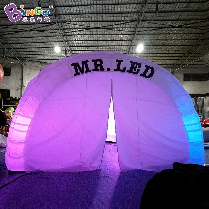

Advertising type LED lighting 5.5x4x3.5 m inflatable igloo tent for outdoor event customized canopy for commercial show toy tent