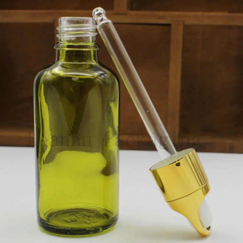 Зеленая Бутылка для эфирного масла со стеклянной капельницей бутылочки с