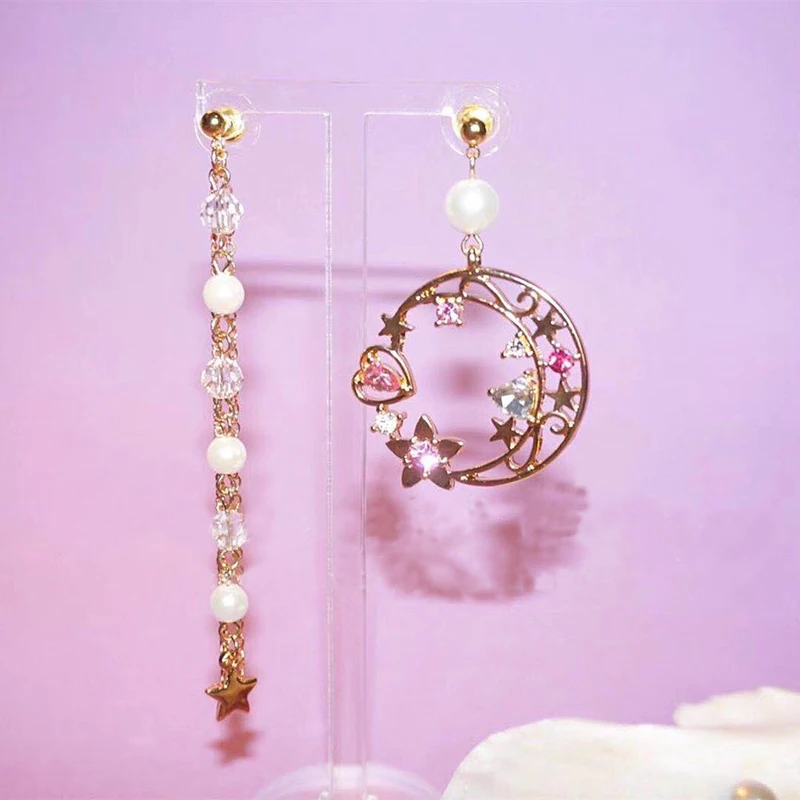 2019 новая Корейская звезда Луна горный хрусталь Асимметричная металлическая