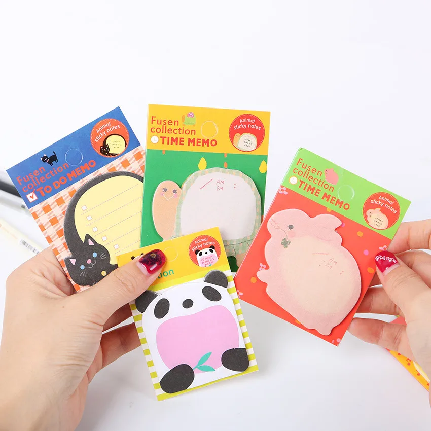 Канцелярские товары Липкие заметки Корея милый кавайный лес животное стикер