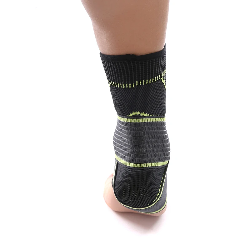

New style simple elasticity sports safety series green stripe bandage ankle support ST2547
