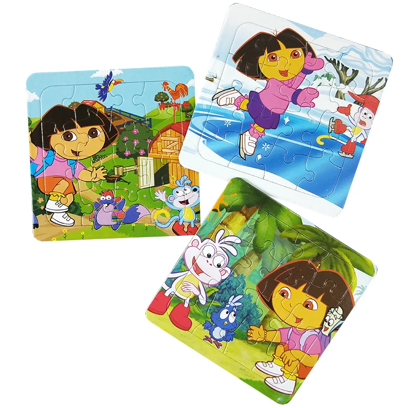 Пазлы с известными изображением героев мультфильма Даша путешественница и