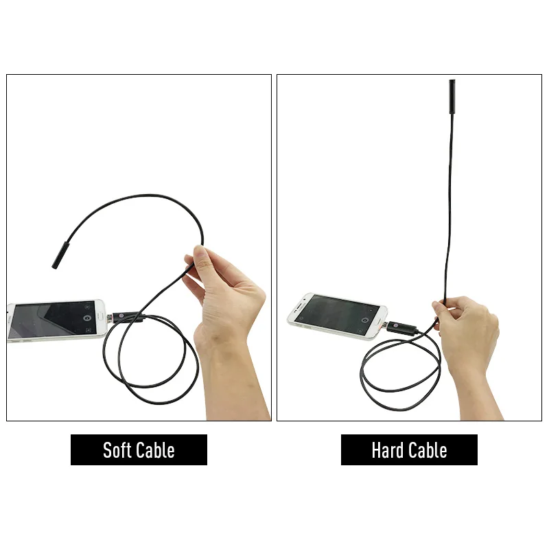 2 в 1 эндоскоп м мягкий/жесткий кабель OTG snake HD720P Endoscopio 5 мм 7 8 USB ПК Android
