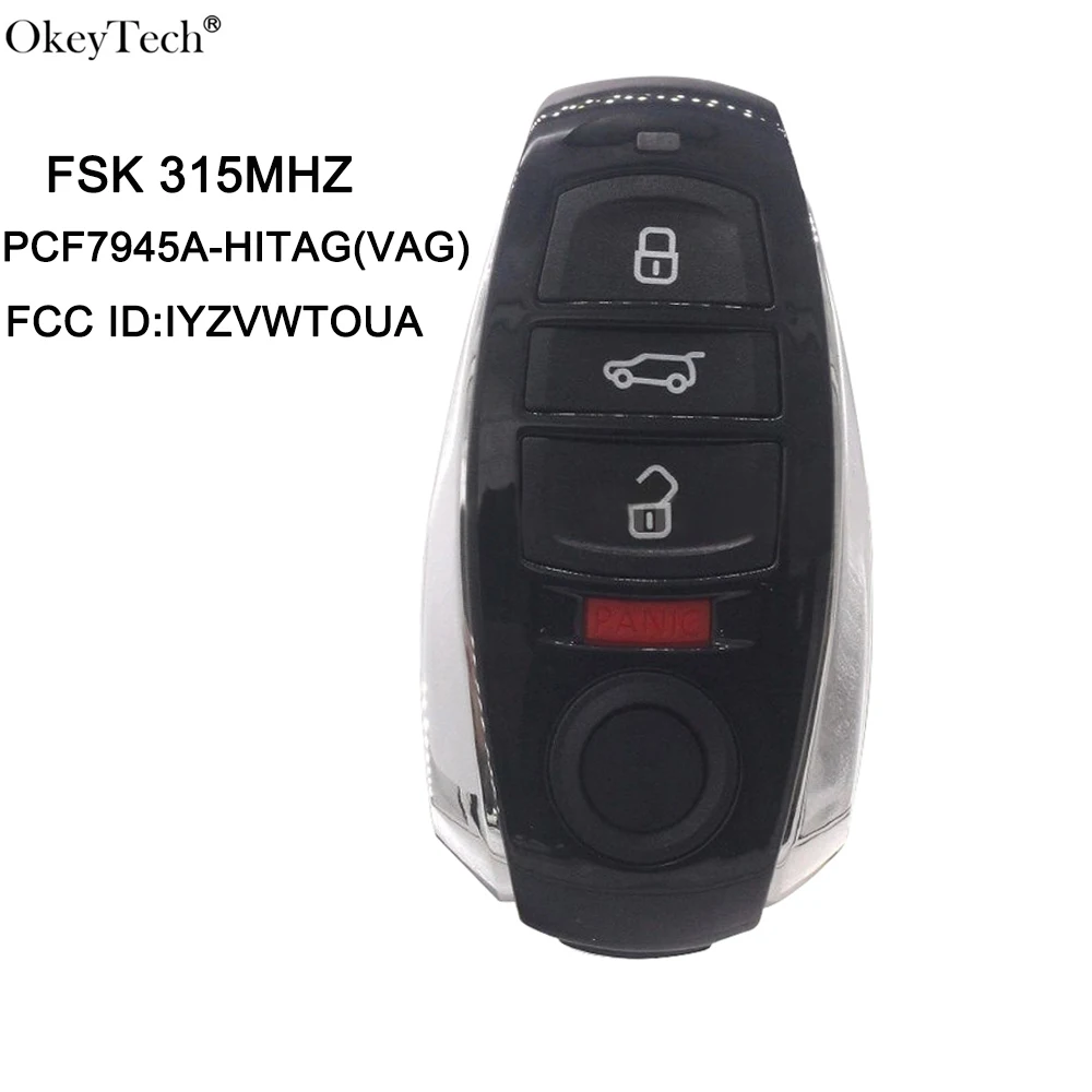 Ключ дистанционного управления OkeyTech Half Smart 315 МГц чип FSK PCF7945A-HITAG(VAG) для Volkswagen Toua reg
