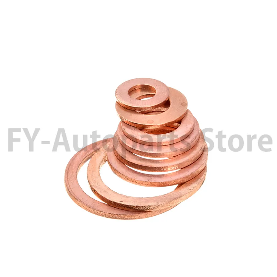 12 размеров 300 шт. медные шайбы плоское уплотнение набор прокладок | Автомобили и