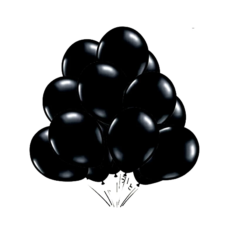 black 30 шт. 12 дюймов розовое золото серебро черный металлик латексные шарики свадебные украшения матовый гелий Globos День Рождения Декор для детей - Цвет: black