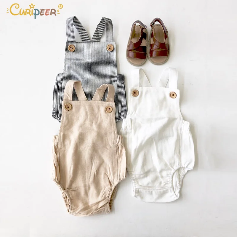 2019 Летний комбинезон для маленьких мальчиков и девочек плотный новый милый