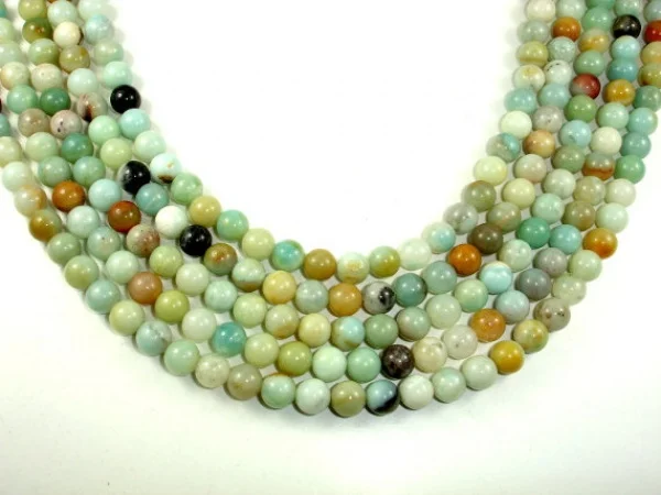 

2017 Top Fashion Rushed Metal Round-brilliant-shape Charming Rainbow Round 8mm Mix Color Amazonite Beads Approx 46pcs