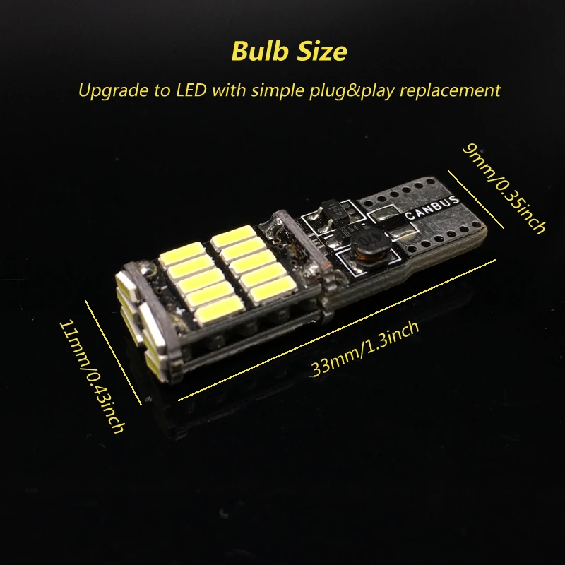 2x t10 w5w светодиодный canbus 194 501 интерьер автомобиля свет 26SMD 4014 чип Белый Подсветка