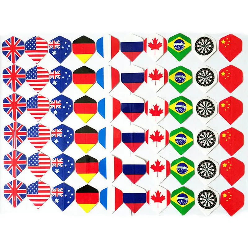 60pcs MRTNAN Профессиональный 3/6/9/12/18 шт хвостовик для Дартс Летающий Профессиональный Дартс Летающая комплект высокие качественные дротики крыло - Цвет: 60pcs