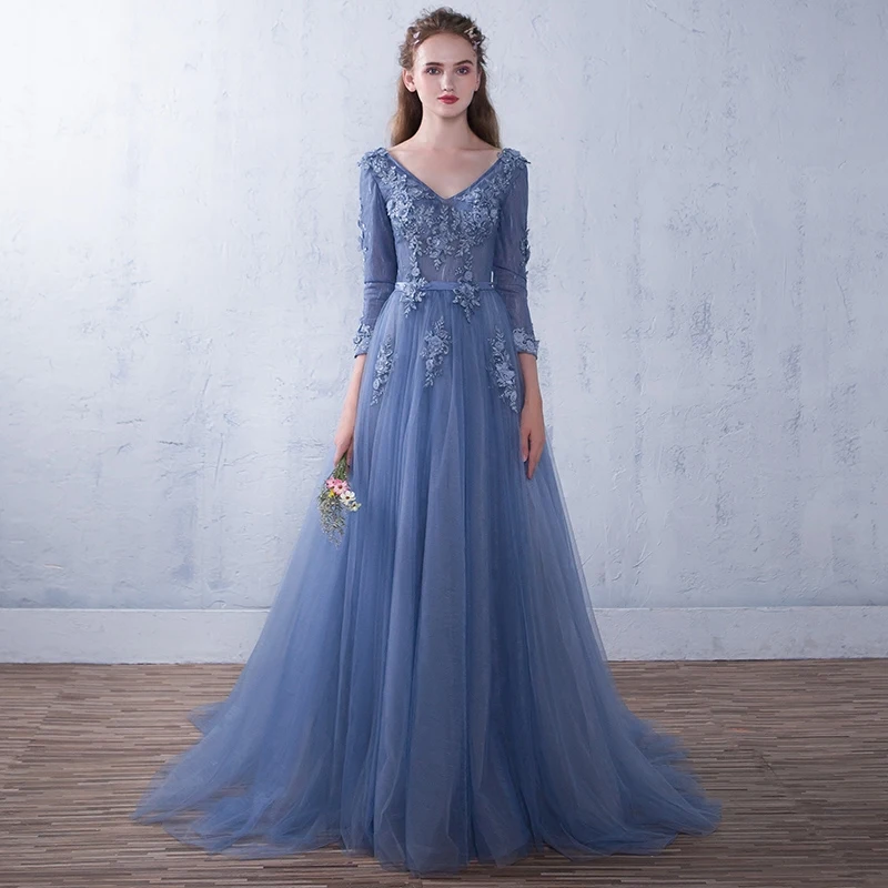 

Long Sleeve Lace Mother of the Bride Dresses for Weddings A Line Evening Groom Godmother Dresses